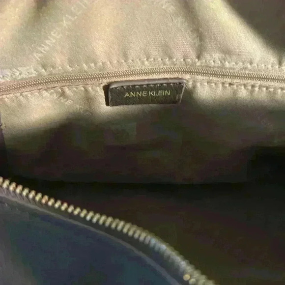 Anne Klein Logo Varsity Stripe Satchel Handbag - Picture 6 of 7